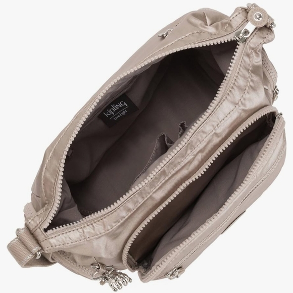NWT Kipling Metallic Glow Crossbody Shoulder Bag with Playful Charm - Picture 2 of 4
